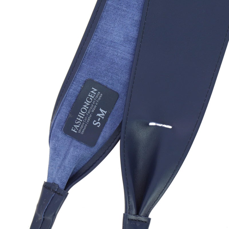 FASHIONGEN - Woman Italian leather Obi belt, CASSIANE - Navy blue, S-M - Image 5